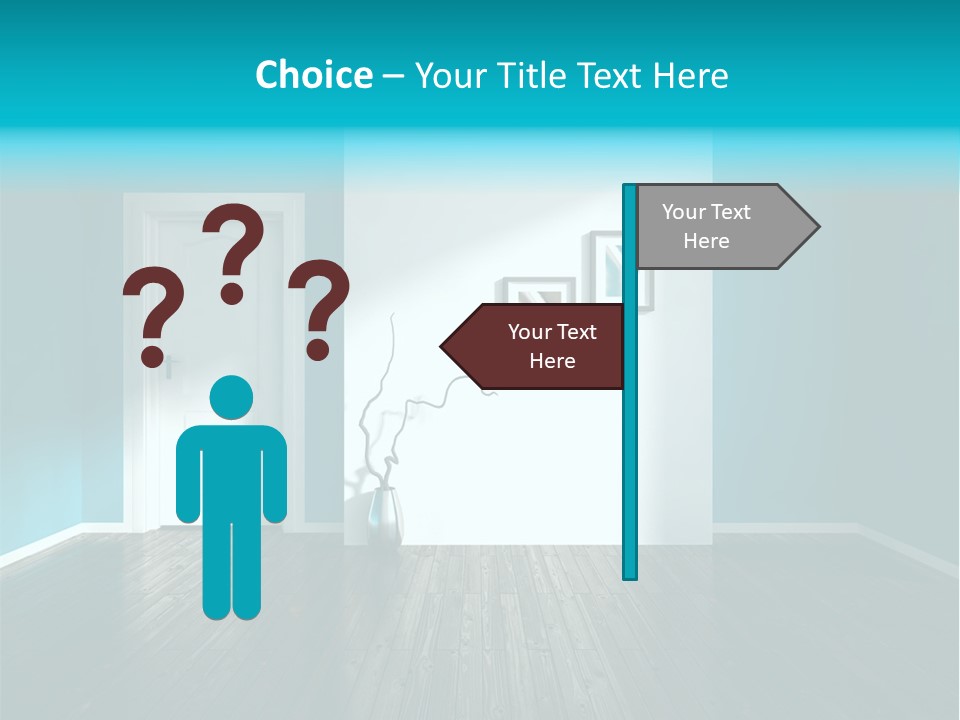 A Room With A Door And A Picture On The Wall PowerPoint Template