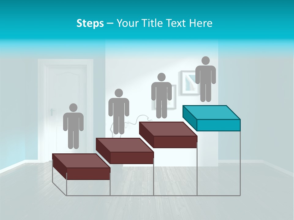 A Room With A Door And A Picture On The Wall PowerPoint Template