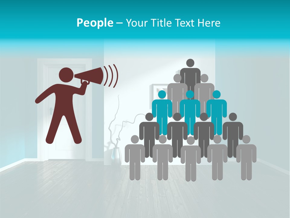 A Room With A Door And A Picture On The Wall PowerPoint Template