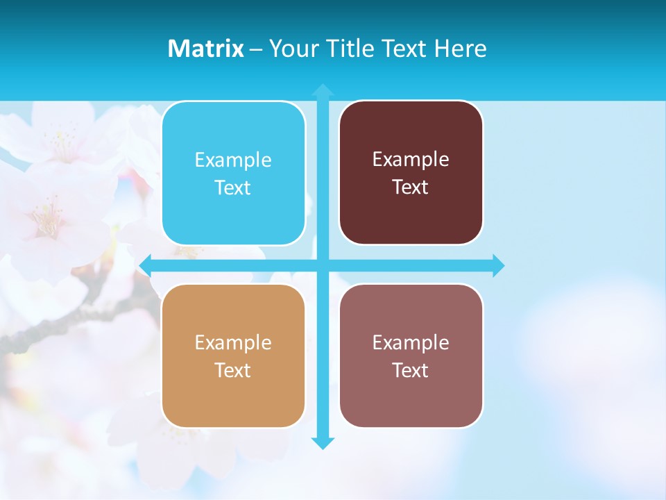 A Branch Of A Blossoming Cherry Tree With A Blue Sky In The Background PowerPoint Template