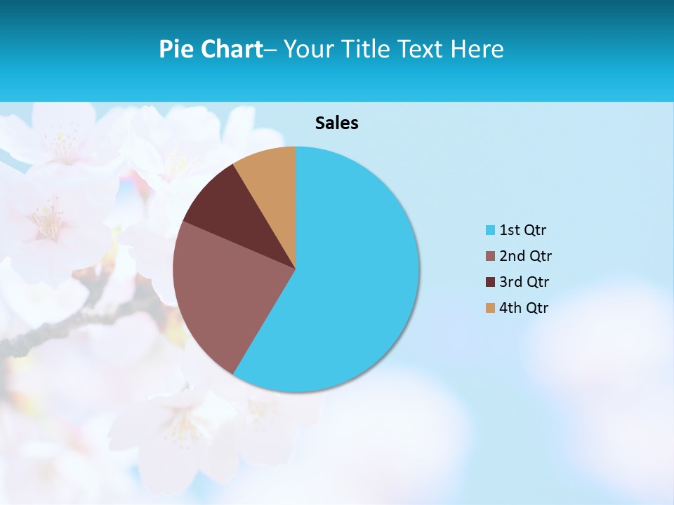 A Branch Of A Blossoming Cherry Tree With A Blue Sky In The Background PowerPoint Template