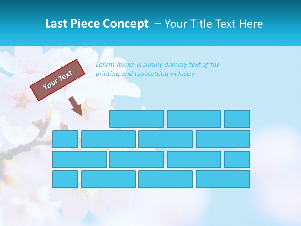 A Branch Of A Blossoming Cherry Tree With A Blue Sky In The Background PowerPoint Template