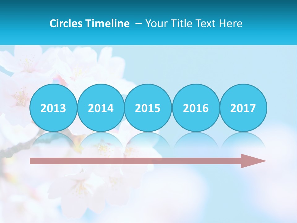 A Branch Of A Blossoming Cherry Tree With A Blue Sky In The Background PowerPoint Template