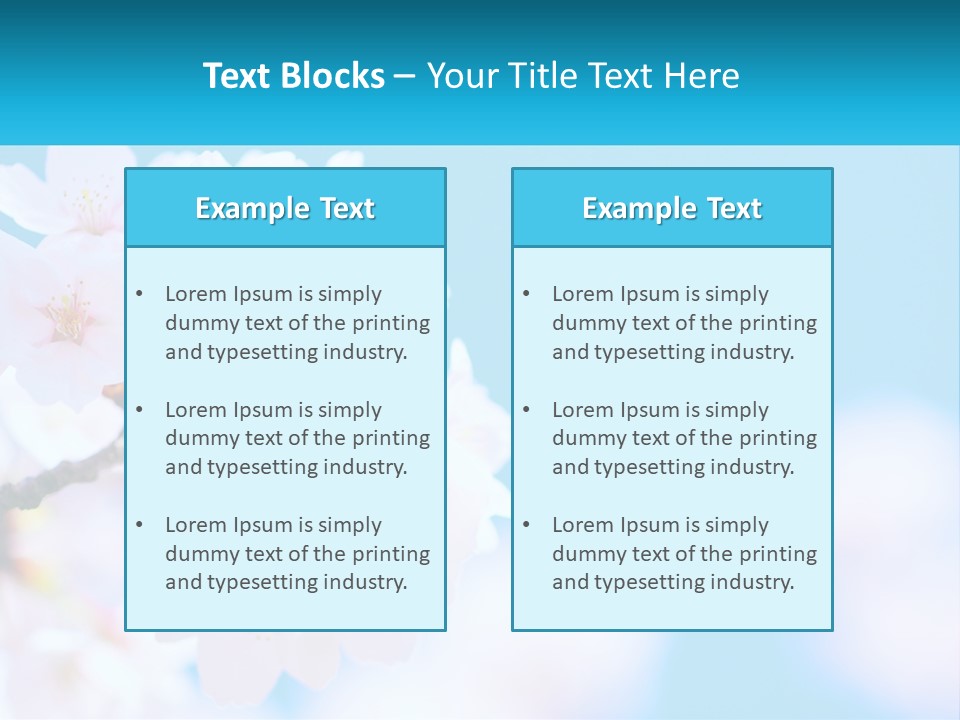 A Branch Of A Blossoming Cherry Tree With A Blue Sky In The Background PowerPoint Template