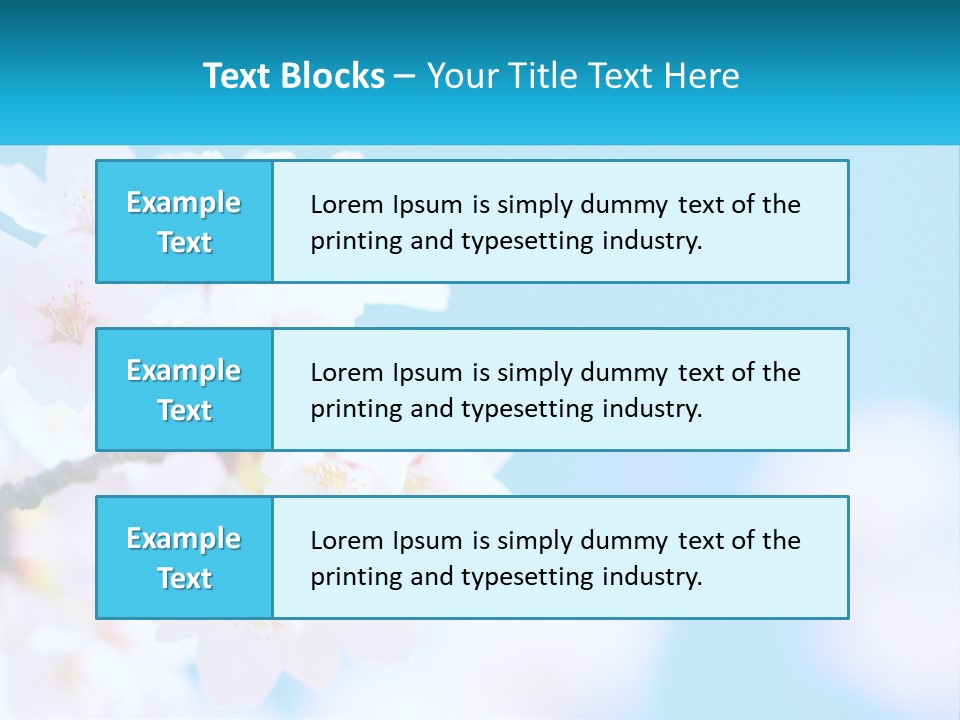 A Branch Of A Blossoming Cherry Tree With A Blue Sky In The Background PowerPoint Template