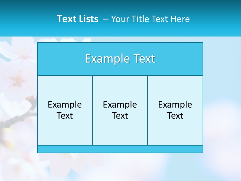 A Branch Of A Blossoming Cherry Tree With A Blue Sky In The Background PowerPoint Template