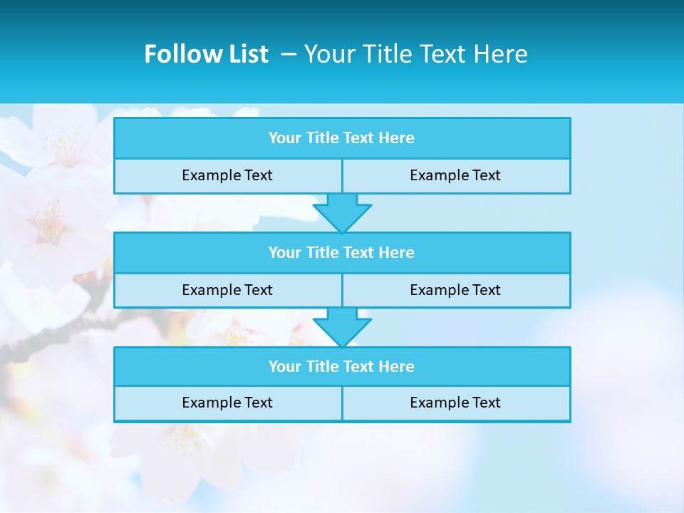 A Branch Of A Blossoming Cherry Tree With A Blue Sky In The Background PowerPoint Template