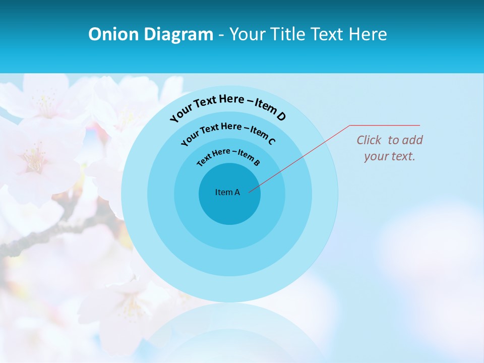 A Branch Of A Blossoming Cherry Tree With A Blue Sky In The Background PowerPoint Template