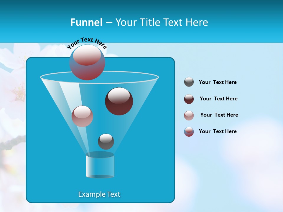 A Branch Of A Blossoming Cherry Tree With A Blue Sky In The Background PowerPoint Template