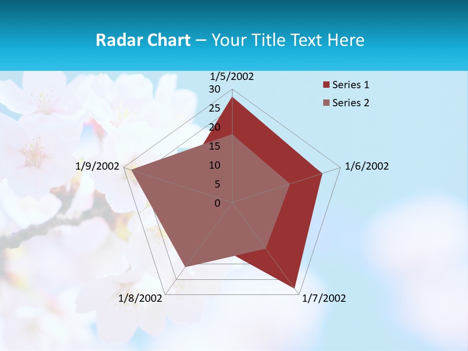 A Branch Of A Blossoming Cherry Tree With A Blue Sky In The Background PowerPoint Template