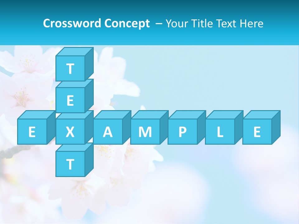 A Branch Of A Blossoming Cherry Tree With A Blue Sky In The Background PowerPoint Template