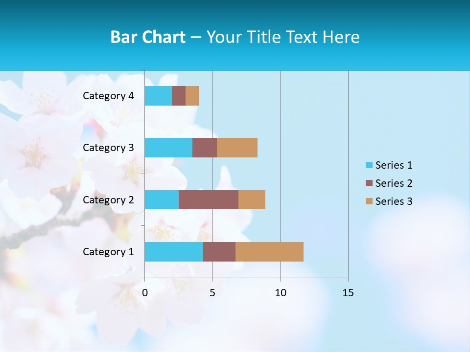 A Branch Of A Blossoming Cherry Tree With A Blue Sky In The Background PowerPoint Template