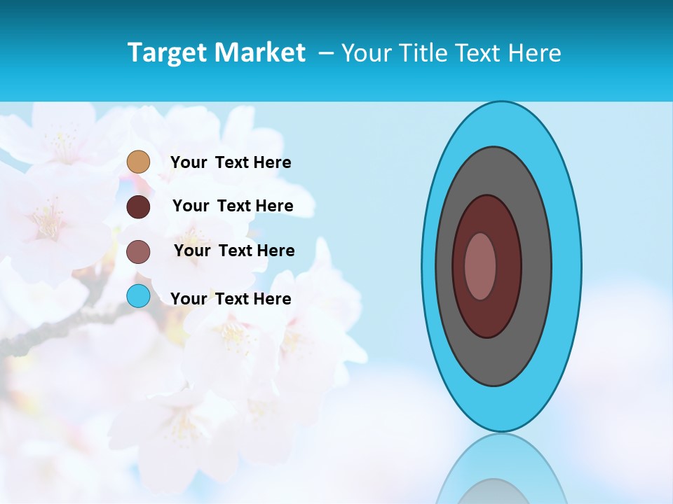 A Branch Of A Blossoming Cherry Tree With A Blue Sky In The Background PowerPoint Template