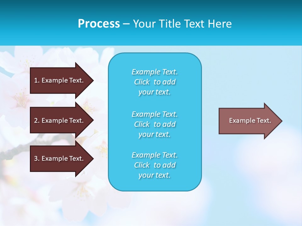 A Branch Of A Blossoming Cherry Tree With A Blue Sky In The Background PowerPoint Template