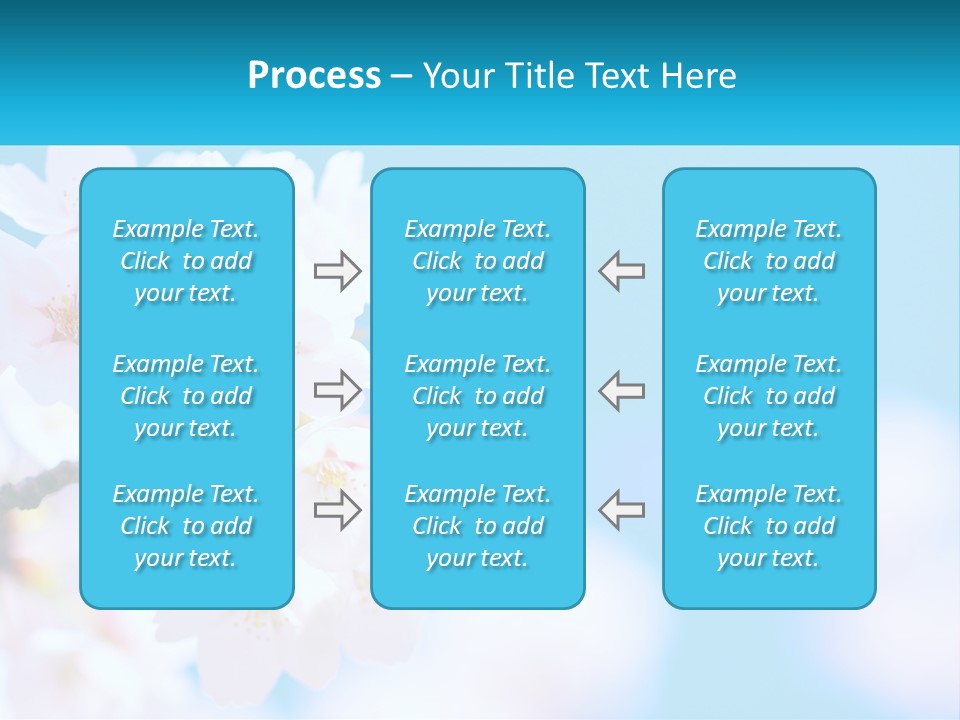 A Branch Of A Blossoming Cherry Tree With A Blue Sky In The Background PowerPoint Template