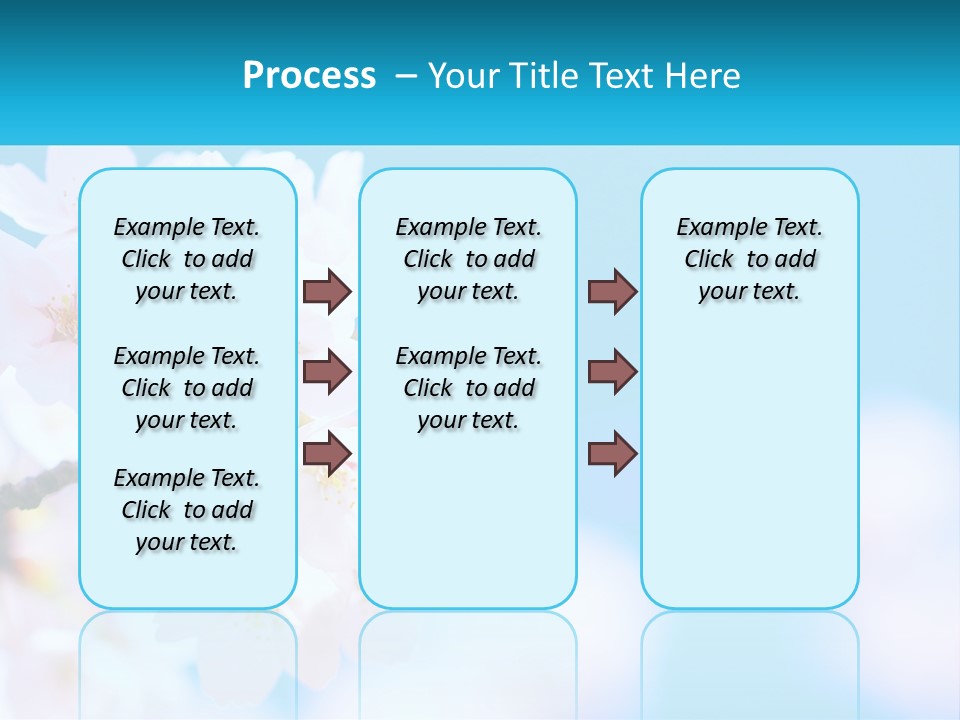 A Branch Of A Blossoming Cherry Tree With A Blue Sky In The Background PowerPoint Template