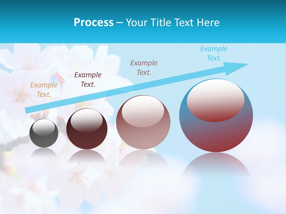 A Branch Of A Blossoming Cherry Tree With A Blue Sky In The Background PowerPoint Template