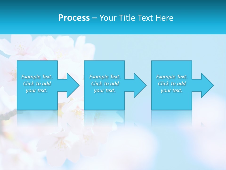 A Branch Of A Blossoming Cherry Tree With A Blue Sky In The Background PowerPoint Template