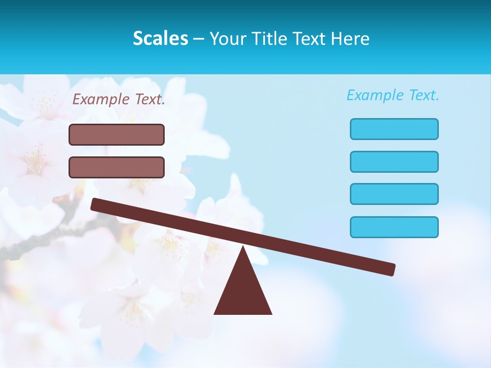 A Branch Of A Blossoming Cherry Tree With A Blue Sky In The Background PowerPoint Template