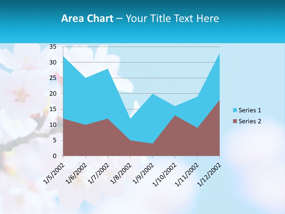 A Branch Of A Blossoming Cherry Tree With A Blue Sky In The Background PowerPoint Template