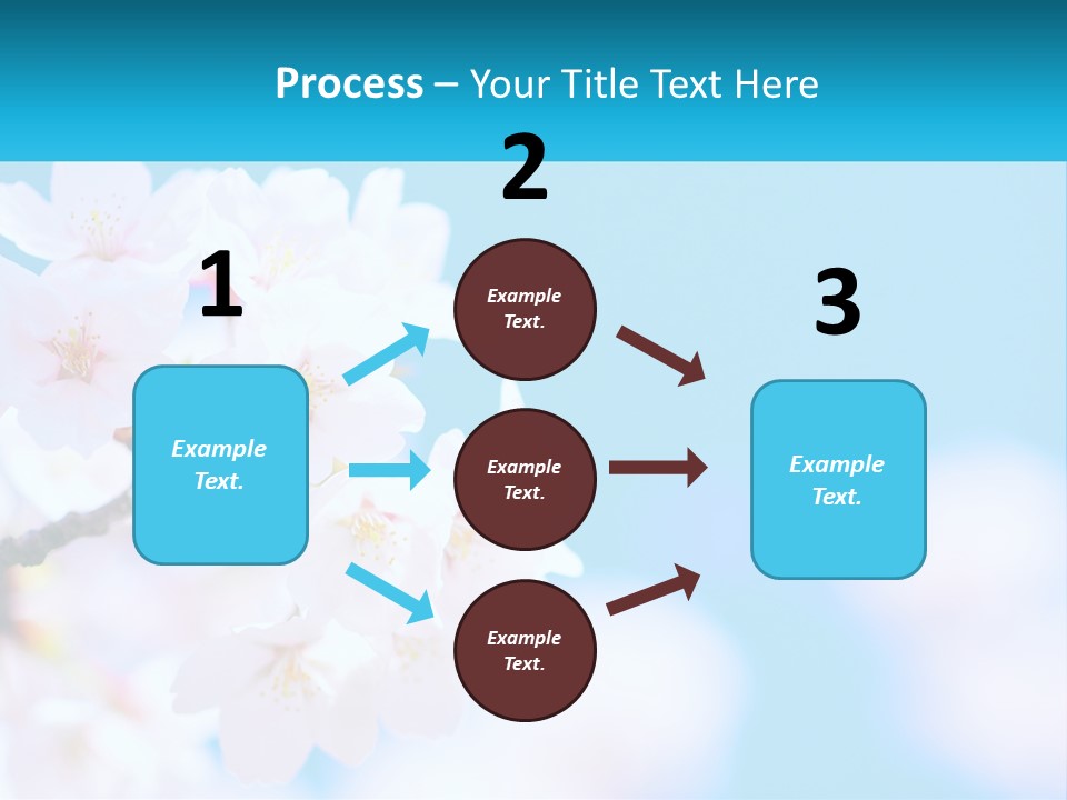 A Branch Of A Blossoming Cherry Tree With A Blue Sky In The Background PowerPoint Template