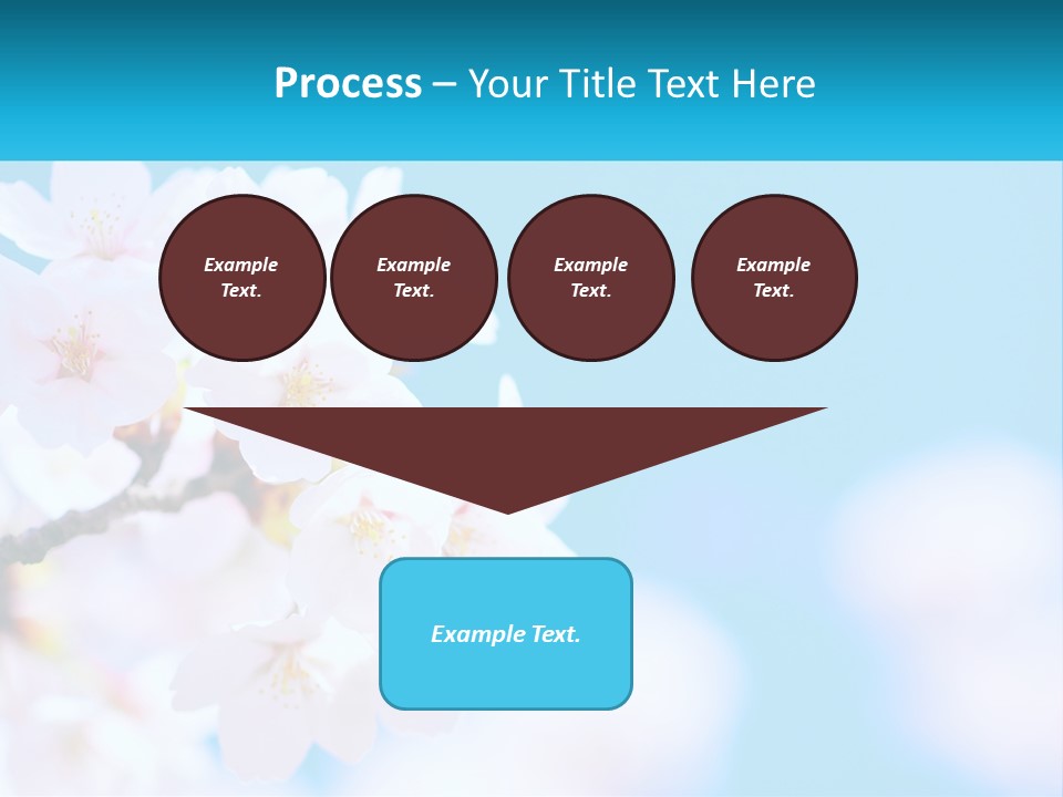 A Branch Of A Blossoming Cherry Tree With A Blue Sky In The Background PowerPoint Template