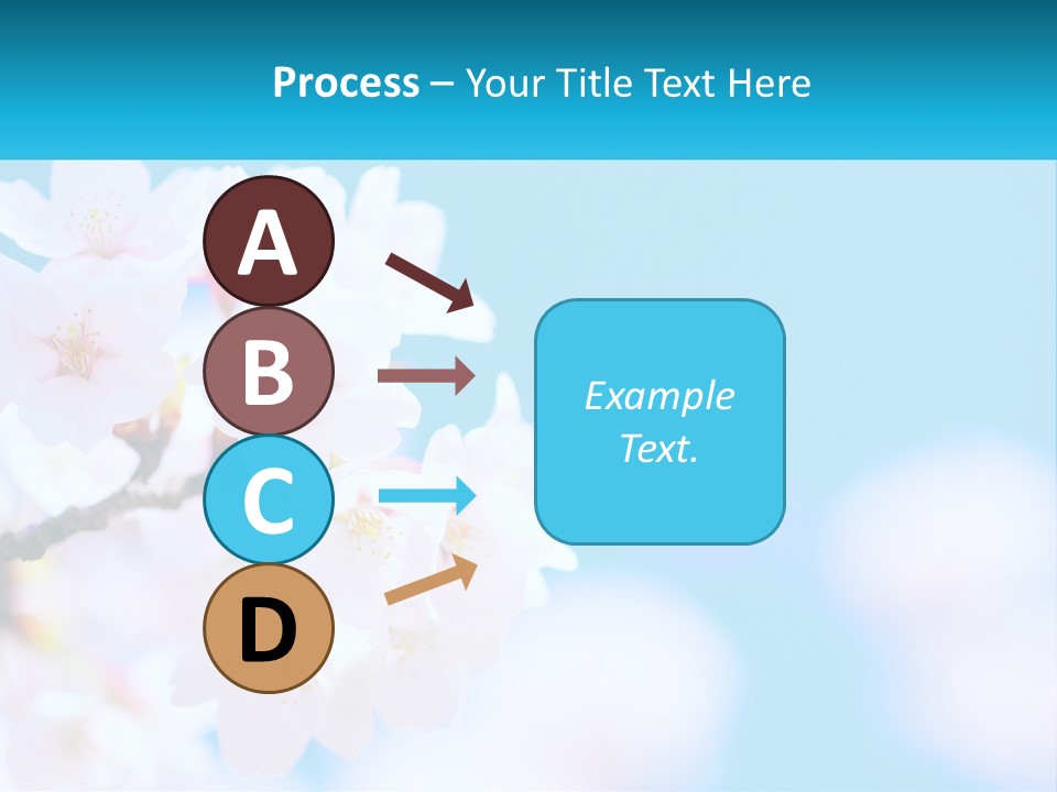 A Branch Of A Blossoming Cherry Tree With A Blue Sky In The Background PowerPoint Template