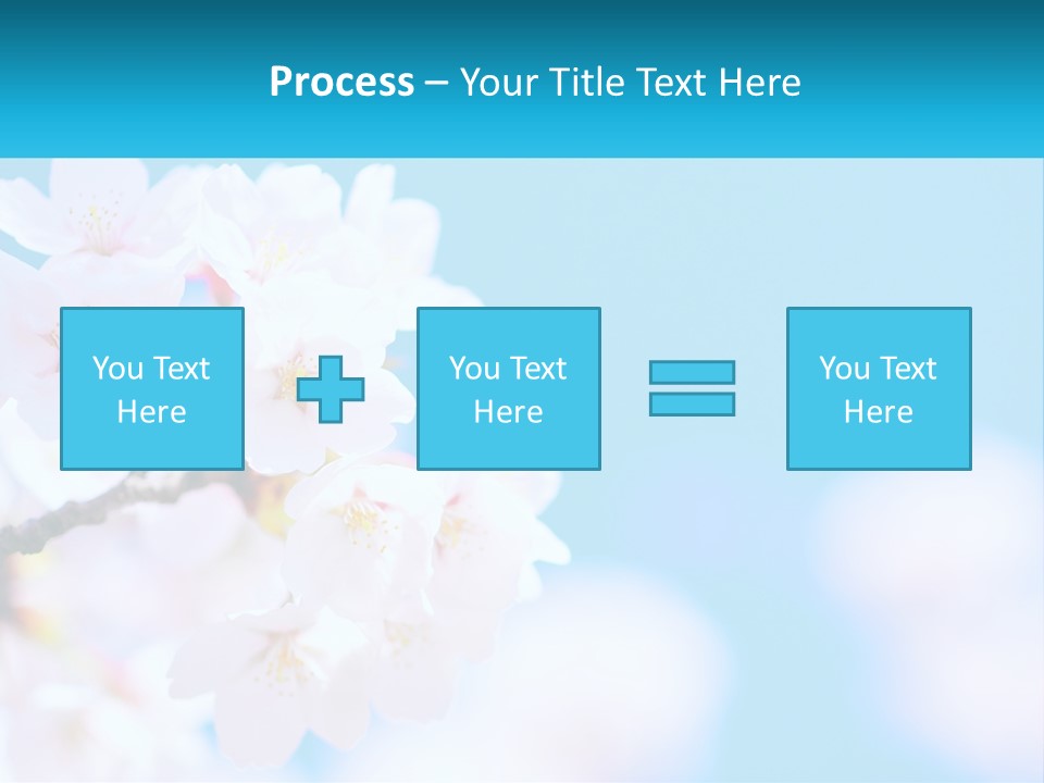 A Branch Of A Blossoming Cherry Tree With A Blue Sky In The Background PowerPoint Template