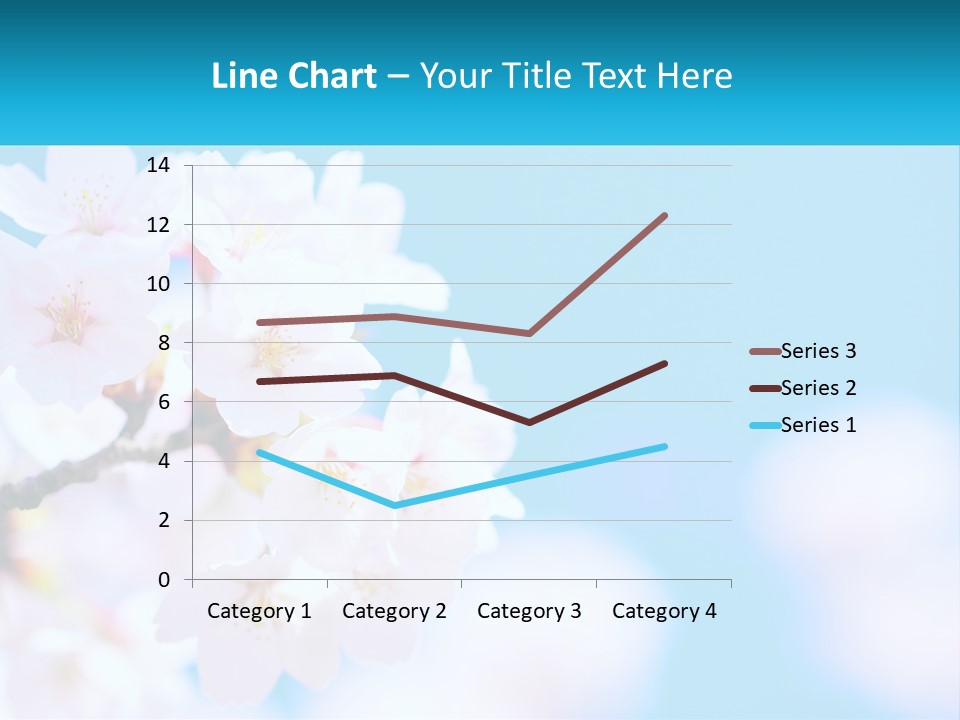 A Branch Of A Blossoming Cherry Tree With A Blue Sky In The Background PowerPoint Template