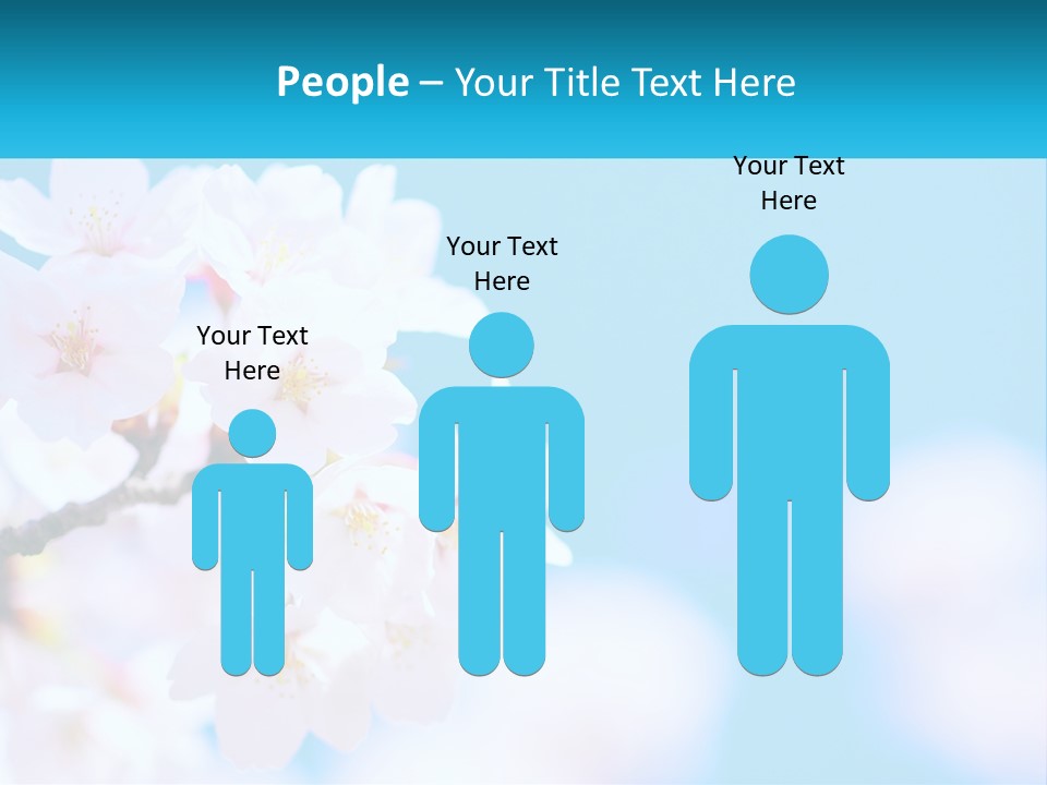 A Branch Of A Blossoming Cherry Tree With A Blue Sky In The Background PowerPoint Template