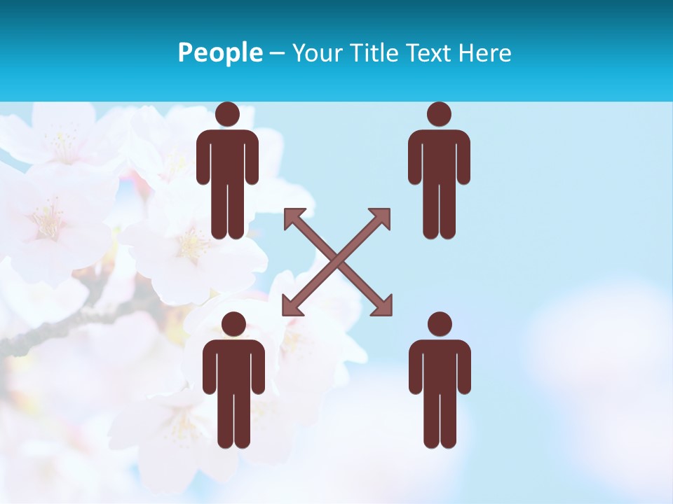 A Branch Of A Blossoming Cherry Tree With A Blue Sky In The Background PowerPoint Template