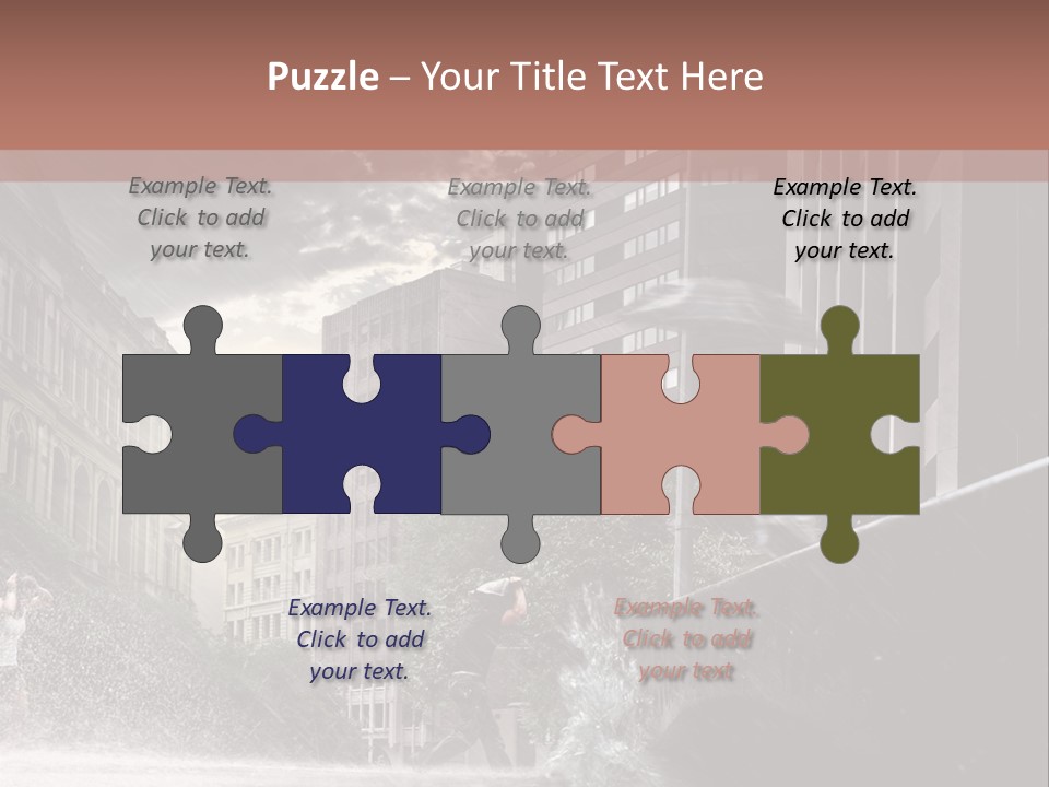 A Man Walking Across A Bridge In The Rain PowerPoint Template