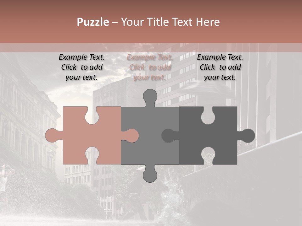 A Man Walking Across A Bridge In The Rain PowerPoint Template