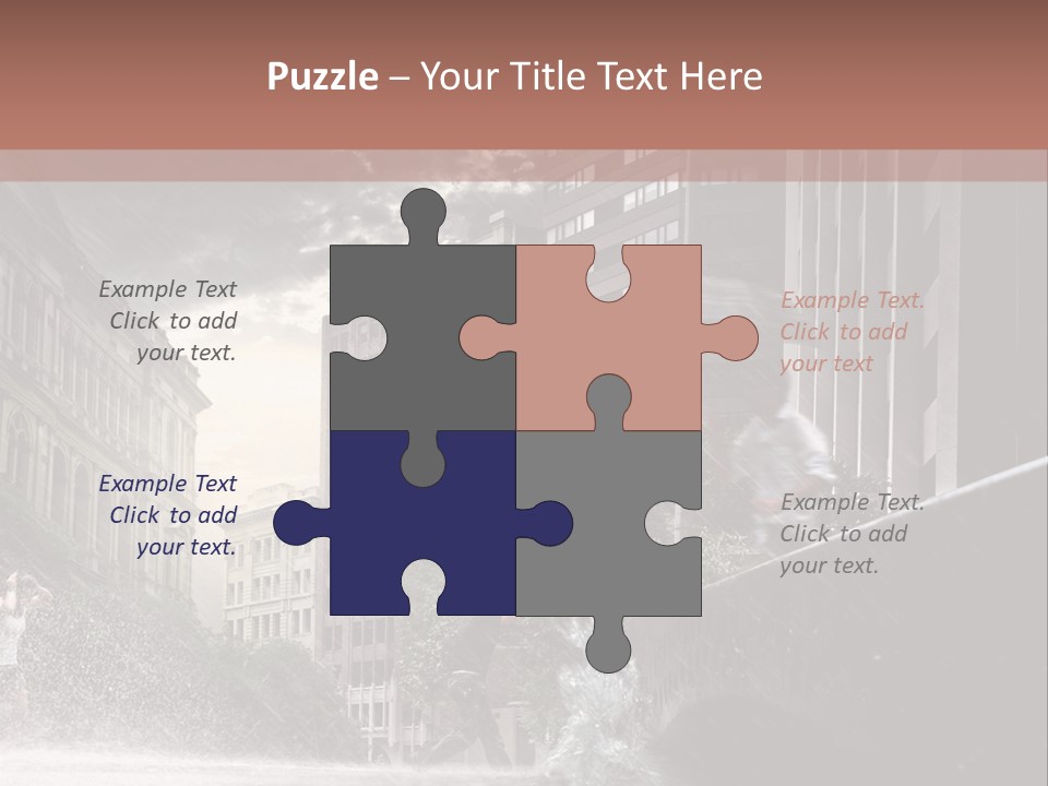 A Man Walking Across A Bridge In The Rain PowerPoint Template