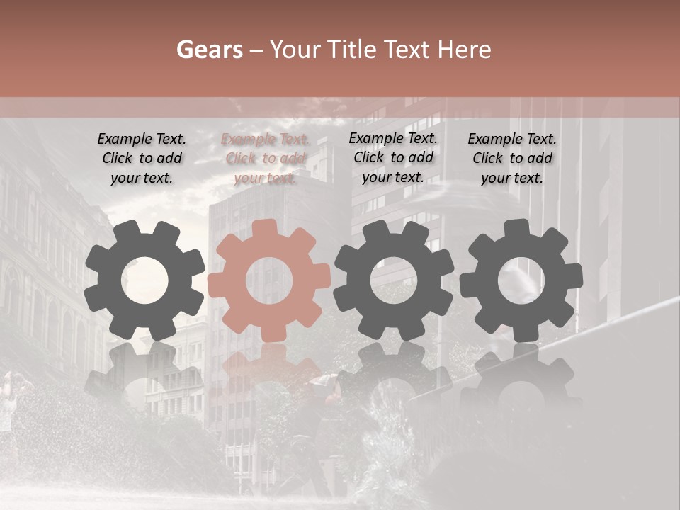 A Man Walking Across A Bridge In The Rain PowerPoint Template