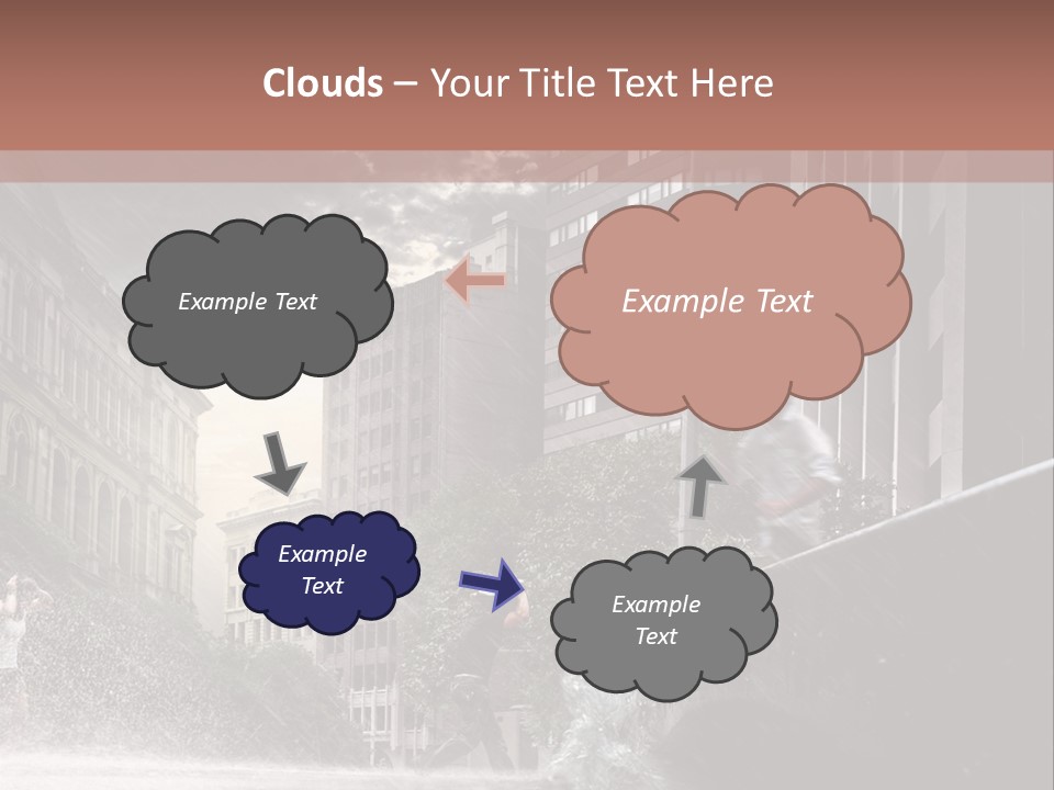A Man Walking Across A Bridge In The Rain PowerPoint Template