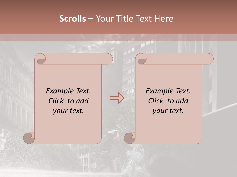 A Man Walking Across A Bridge In The Rain PowerPoint Template