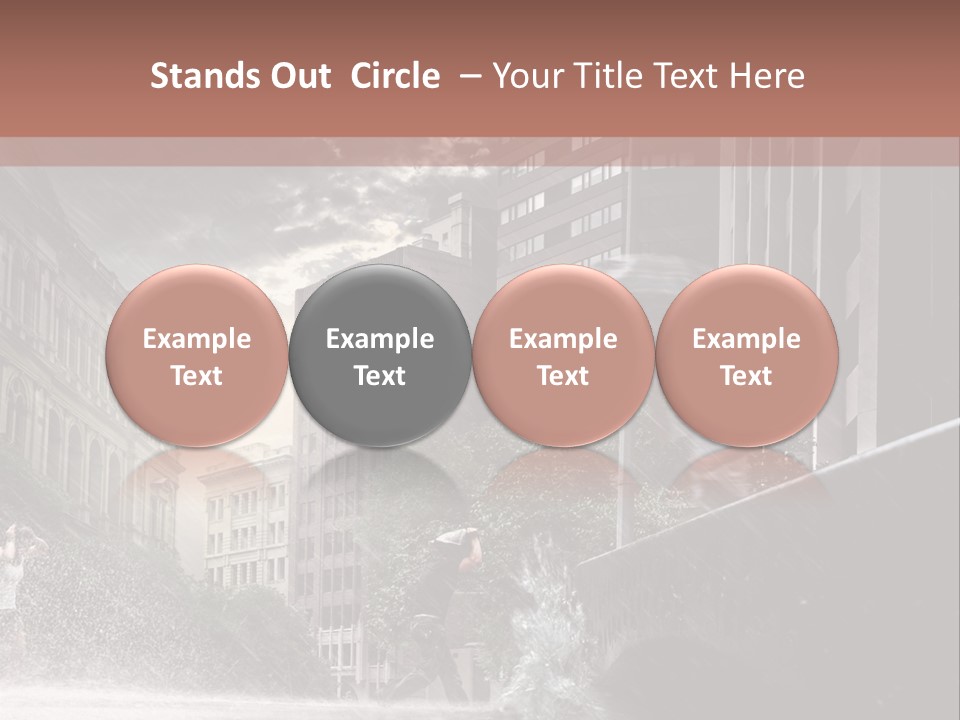 A Man Walking Across A Bridge In The Rain PowerPoint Template