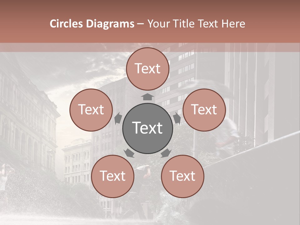 A Man Walking Across A Bridge In The Rain PowerPoint Template