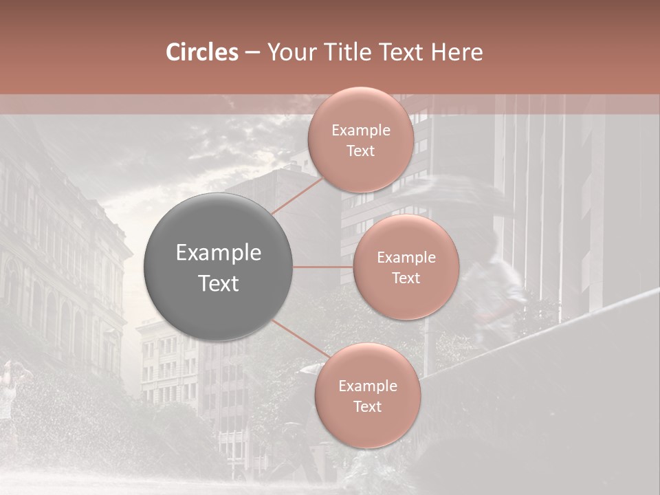 A Man Walking Across A Bridge In The Rain PowerPoint Template