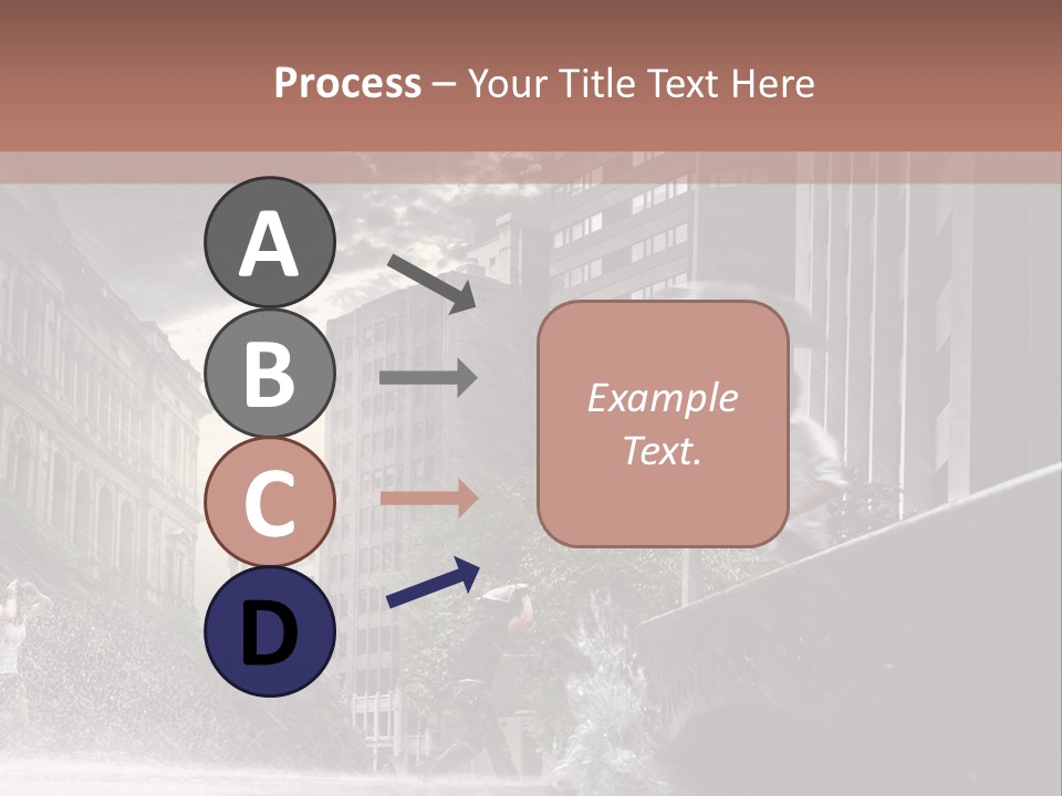 A Man Walking Across A Bridge In The Rain PowerPoint Template