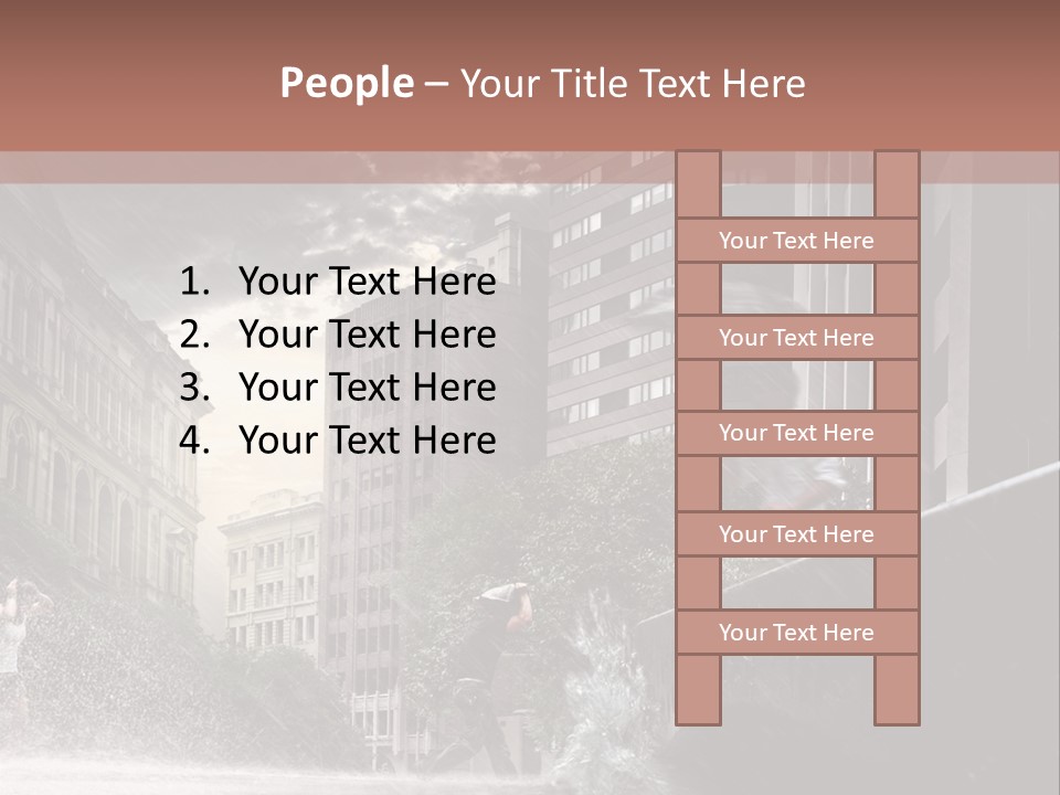 A Man Walking Across A Bridge In The Rain PowerPoint Template