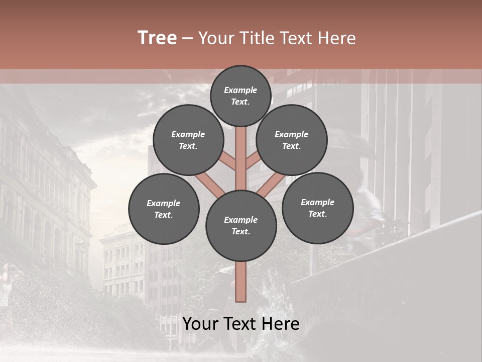 A Man Walking Across A Bridge In The Rain PowerPoint Template