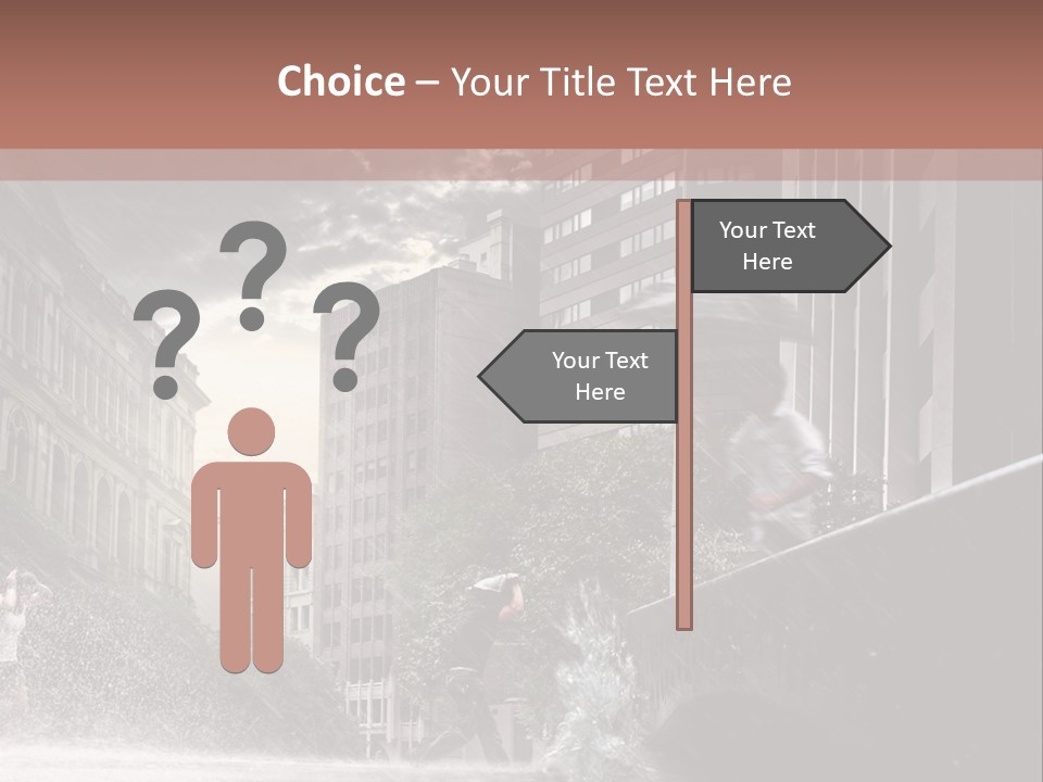 A Man Walking Across A Bridge In The Rain PowerPoint Template