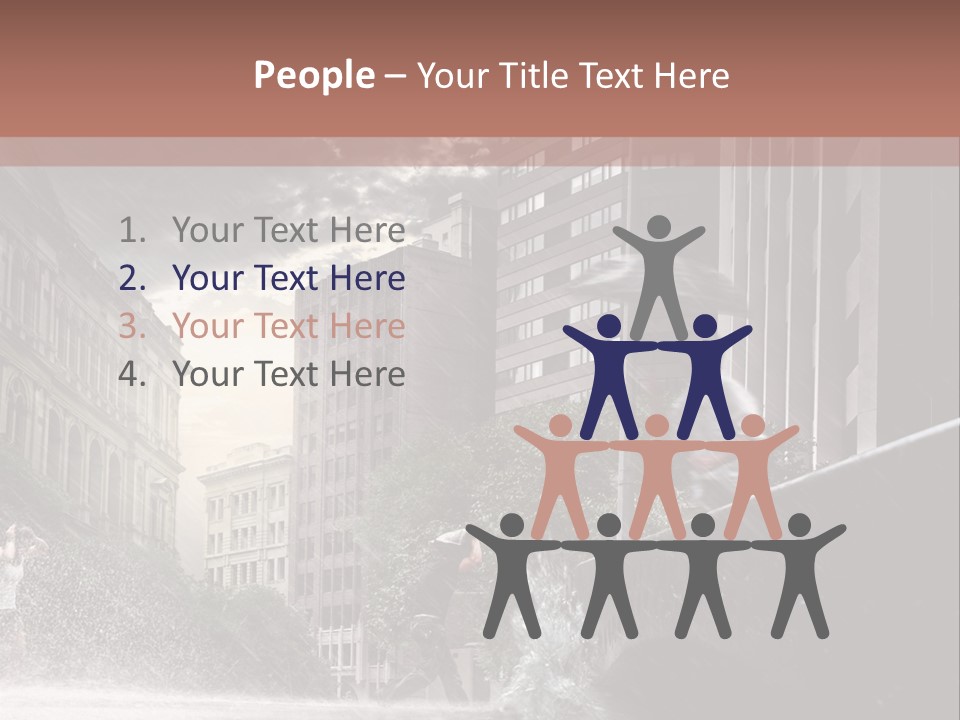 A Man Walking Across A Bridge In The Rain PowerPoint Template