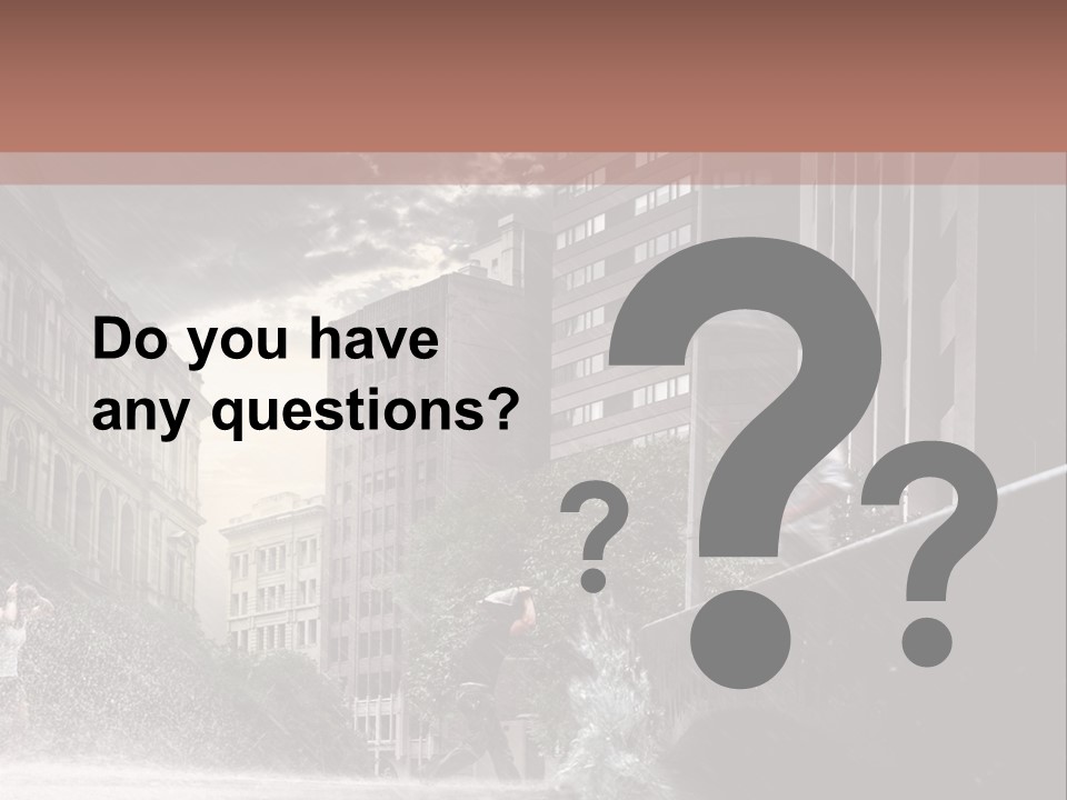 A Man Walking Across A Bridge In The Rain PowerPoint Template