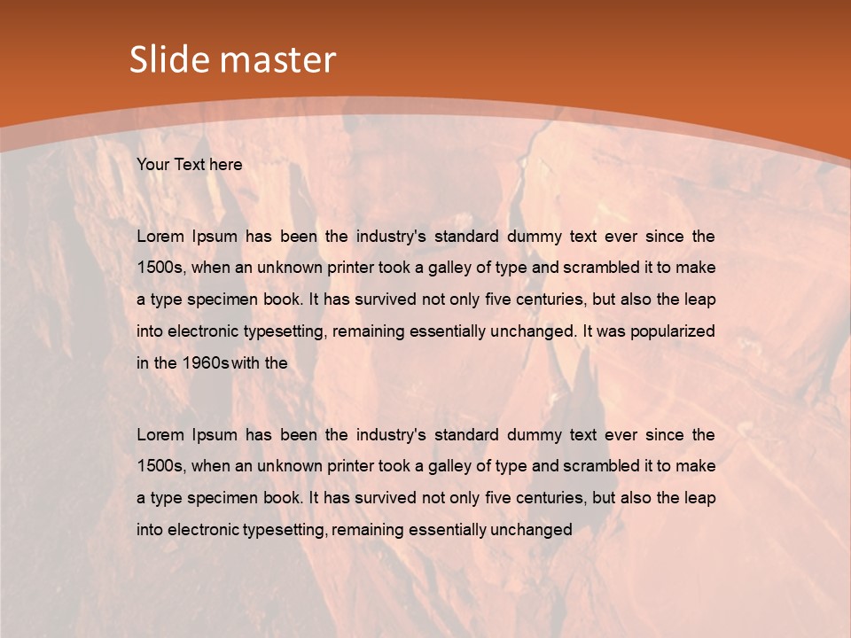 A Rocky Cliff With A Mountain In The Background PowerPoint Template