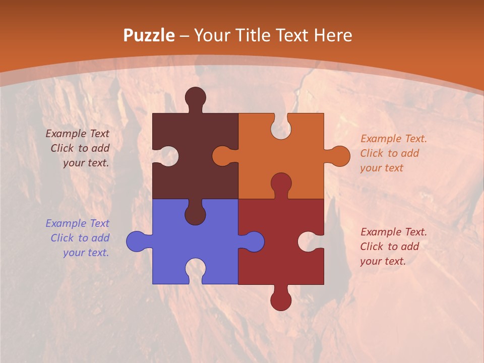 A Rocky Cliff With A Mountain In The Background PowerPoint Template