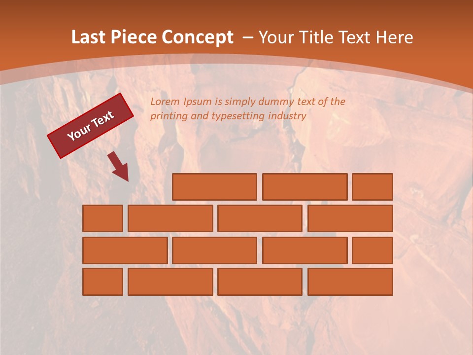 A Rocky Cliff With A Mountain In The Background PowerPoint Template
