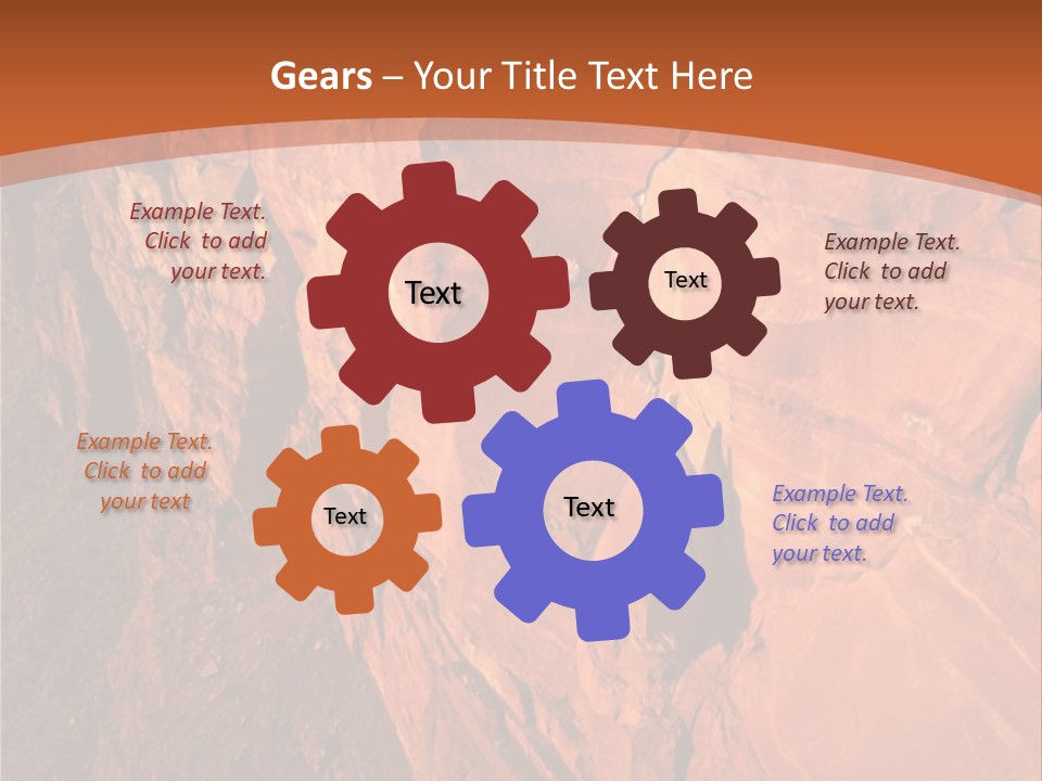 A Rocky Cliff With A Mountain In The Background PowerPoint Template